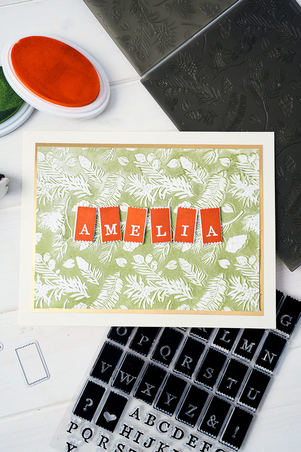 Sizzix A5 Clear Stamps 60PK w/10PK Framelits Die - Tab Stamp Alpha by 49 and Market - Image 5