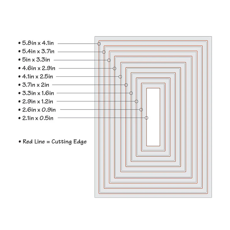 Sizzix Framelits Die Set 10PK - Rectangles #2 - Image 3