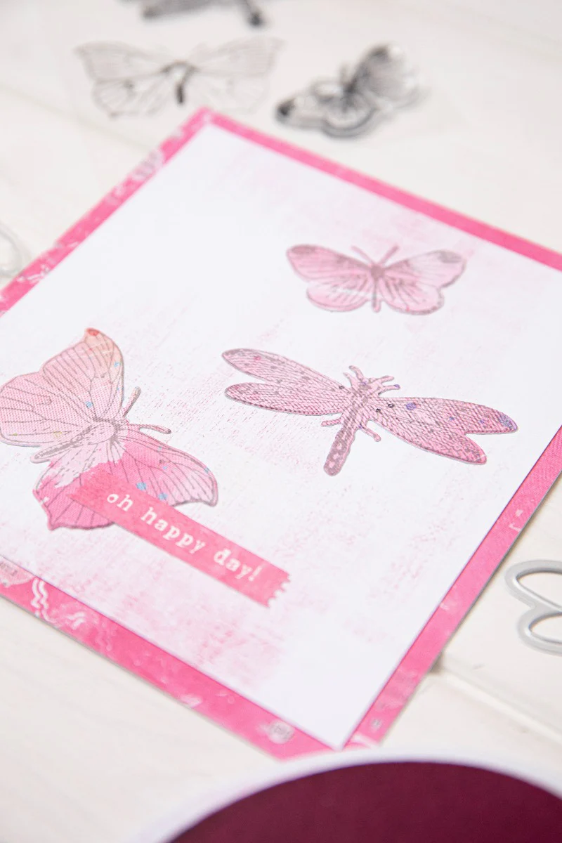 Sizzix Framelits Die Set 3pk w 3pk Stamps Engraved Wings by 49 and Market - Image 5