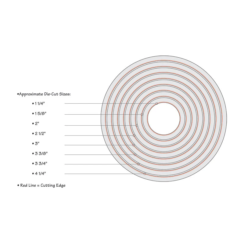 Sizzix Framelits Die Set 8PK - Circles - Image 3