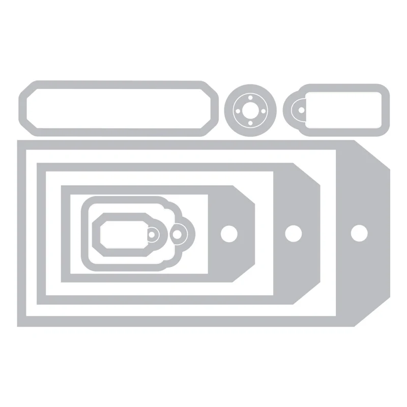 Sizzix Framelits Die Set 8PK - Tag Collection by Tim Holtz - Image 3