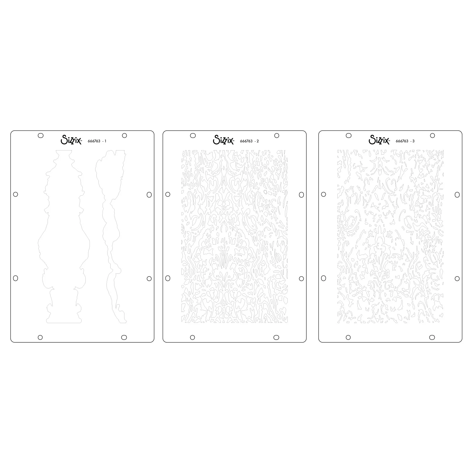 Sizzix Studio Stamps Set 14PK / 3PK Stencils - Ornate by Vic Hollins - Image 6