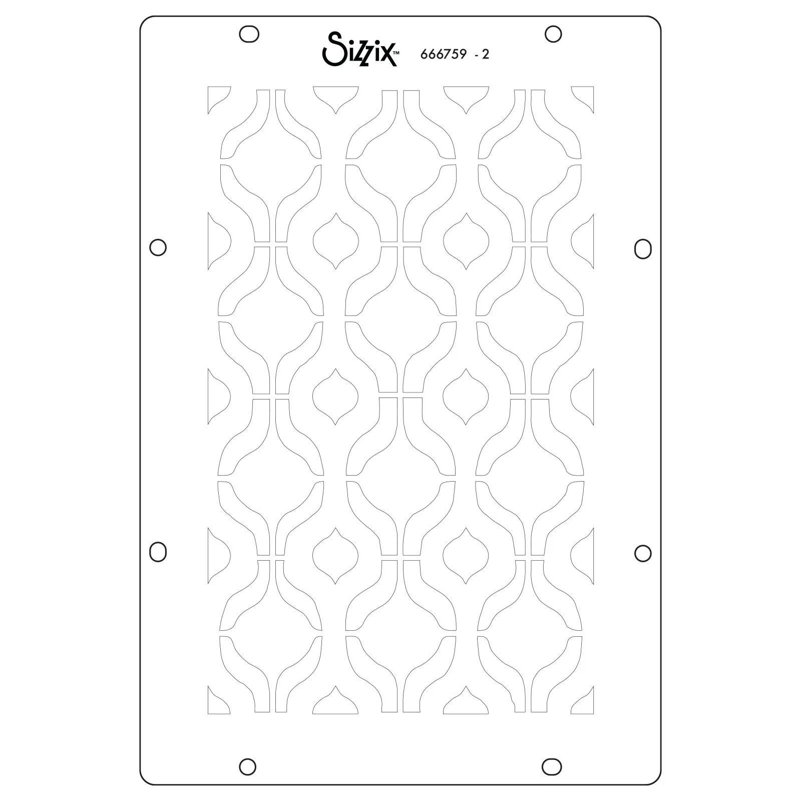 Sizzix Studio Stamps Set 15PK / 3PK Stencil- Retro by Vic Hollins - Image 7