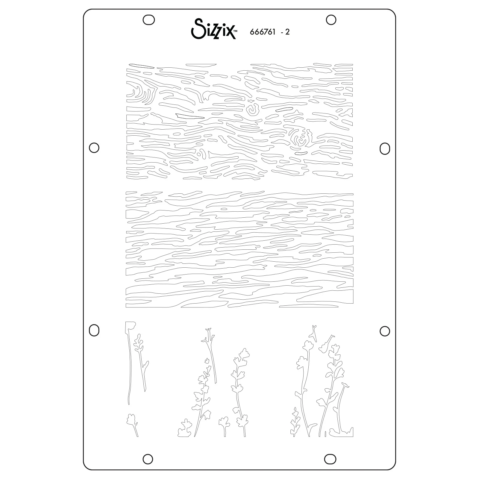 Sizzix Studio Stamps Set 17PK / 3PK Stencils - Nature by Vic Hollins - Image 4