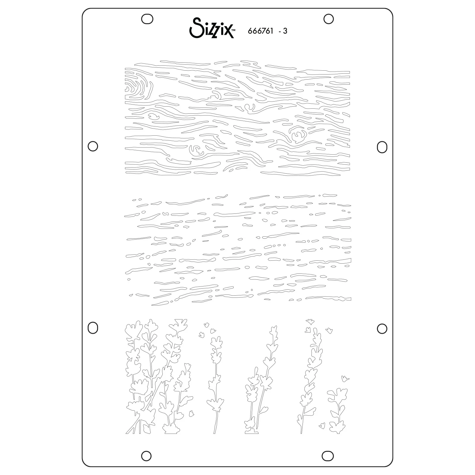 Sizzix Studio Stamps Set 17PK / 3PK Stencils - Nature by Vic Hollins - Image 5