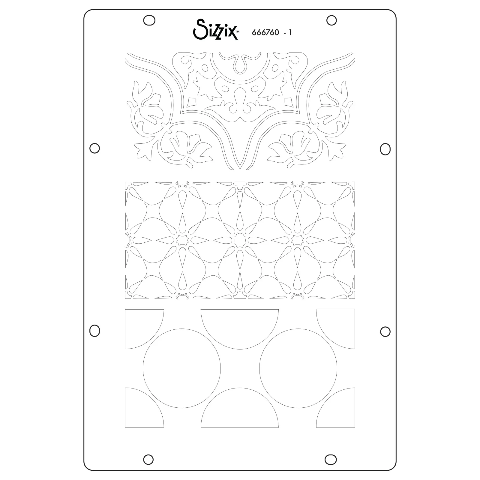 Sizzix Studio Stamps Set 18PK / 3PK Stencils - Geometric by Vic Hollins - Image 3