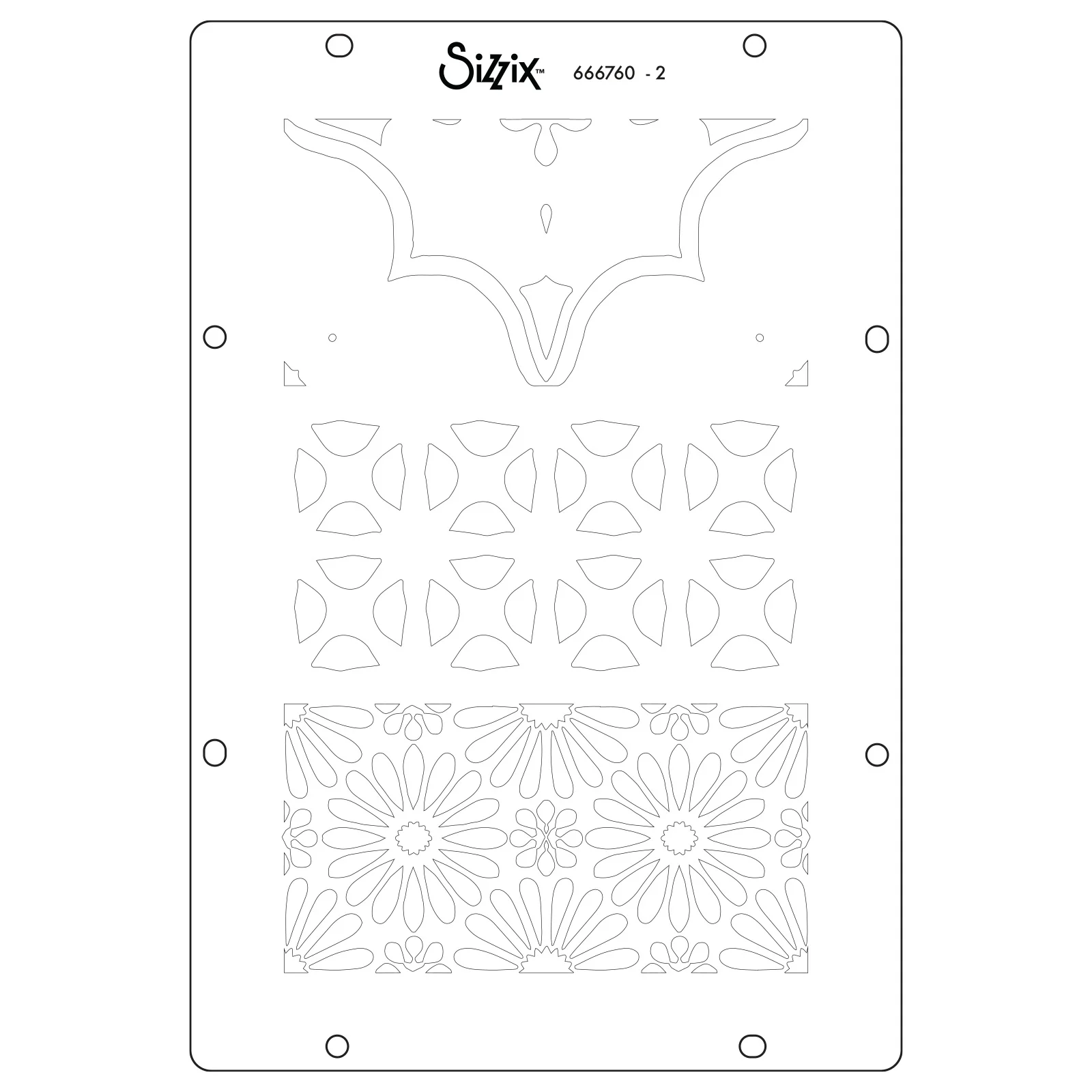 Sizzix Studio Stamps Set 18PK / 3PK Stencils - Geometric by Vic Hollins - Image 4