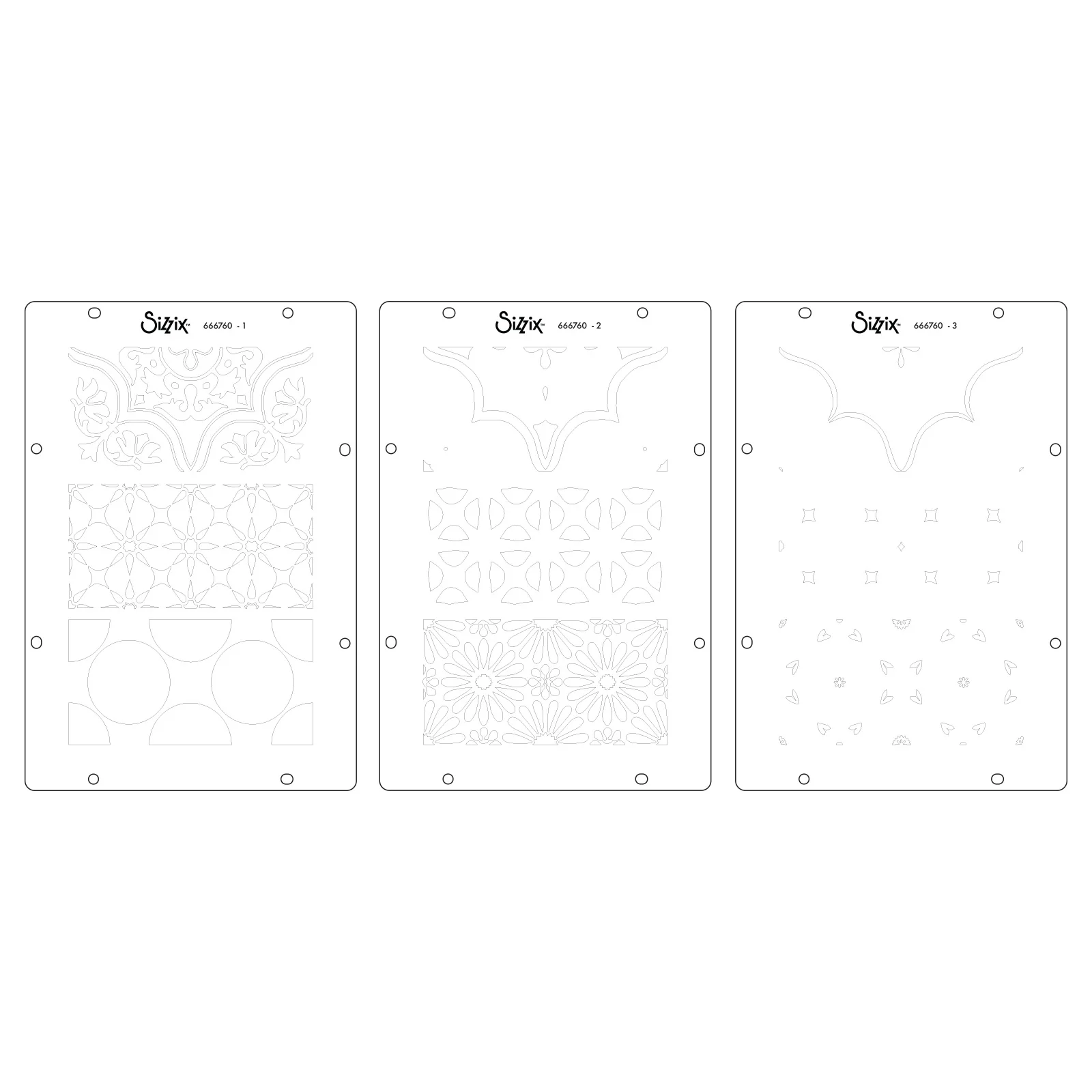 Sizzix Studio Stamps Set 18PK / 3PK Stencils - Geometric by Vic Hollins - Image 6