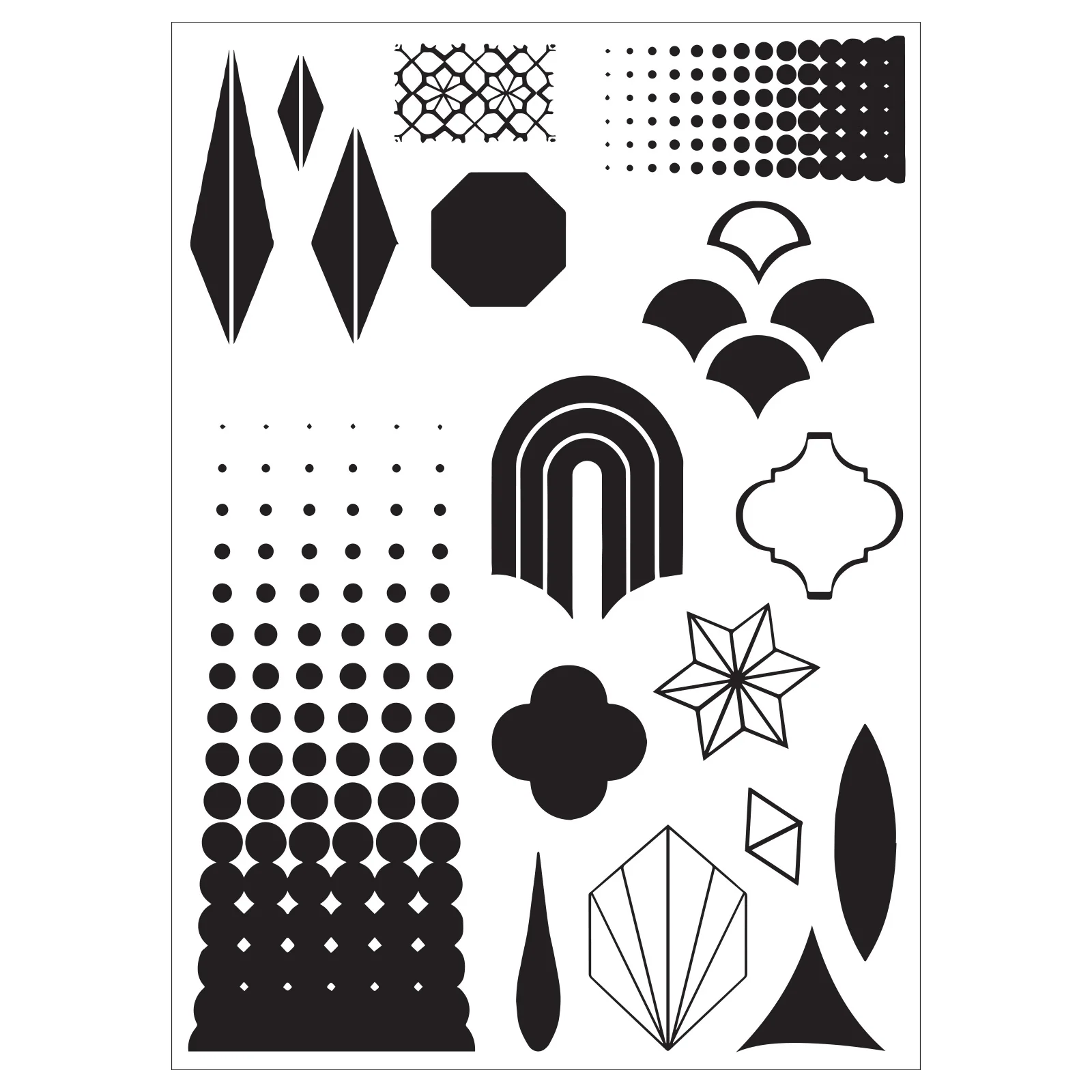 Sizzix Studio Stamps Set 18PK / 3PK Stencils - Geometric by Vic Hollins - Image 7