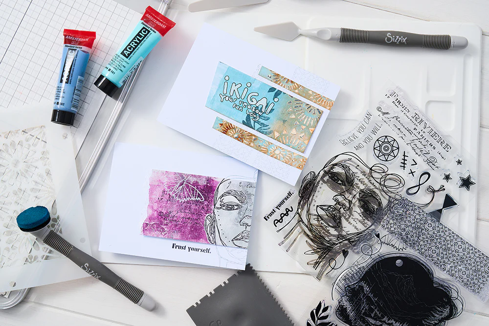 Sizzix Studio Stamps Set 5PK / 3PK Stencils - Ikigai by Cat Kerr - Image 9